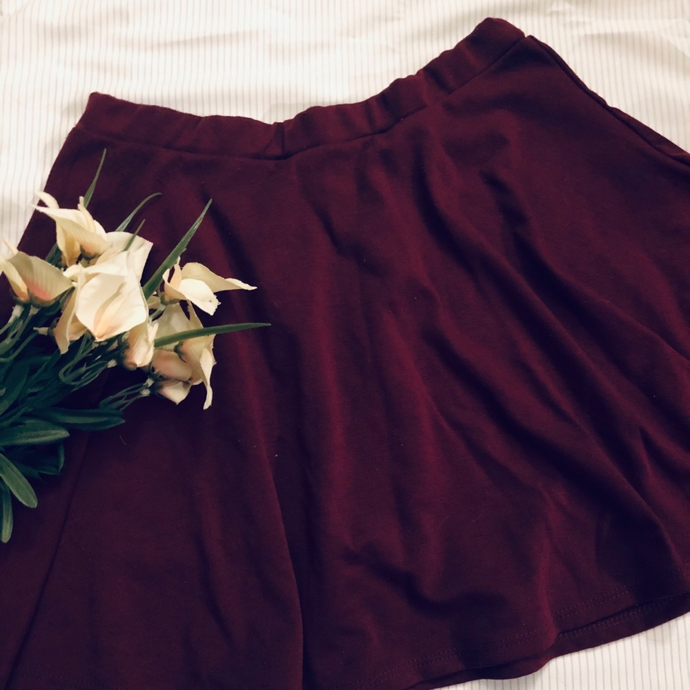 Maroon Skater Skirt